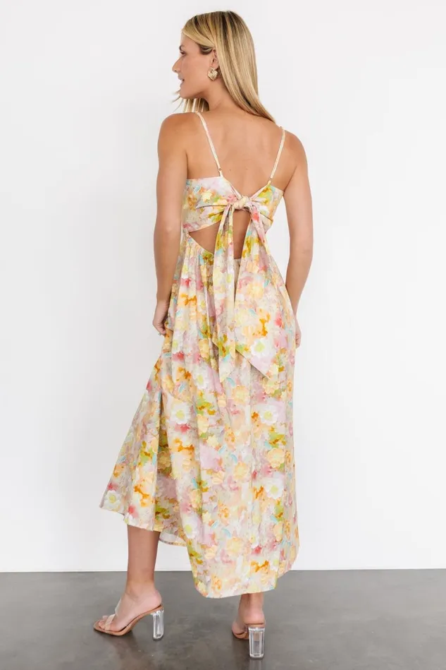 Baltic Born Midi Dresses Women Katalina Back Tie Midi Dress Pastel Multi Baltic Born Midi Dresses Women Katalina Back Tie Midi Dress Pastel Multi