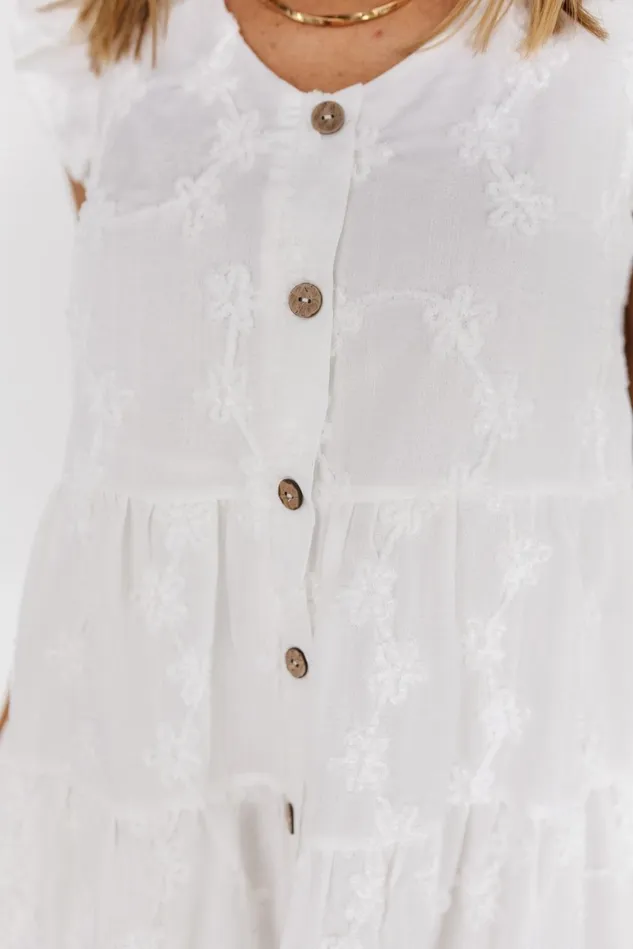 Baltic Born Short Dresses Women Kayla Button Up Short Dress Off White