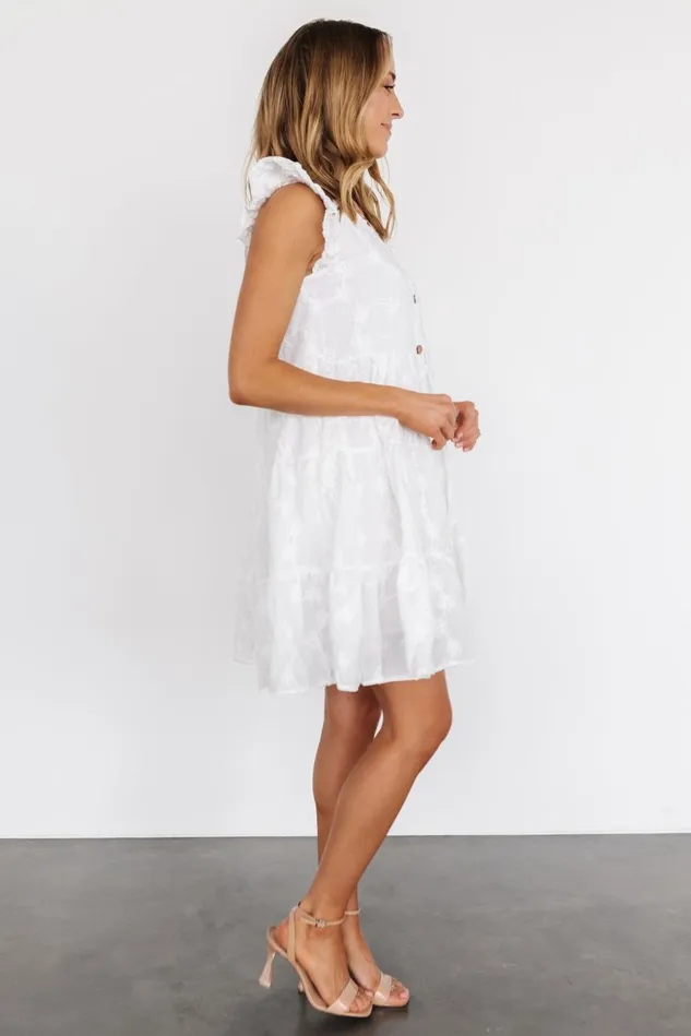 Baltic Born Short Dresses Women Kayla Button Up Short Dress Off White