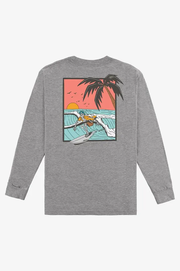 BOY039S DAYS END LONG SLEEVE TEE Heather Grey Kids O039NEILL Boy039S Clothing