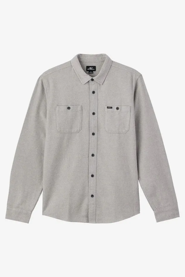 BREAKWATER SOLID FLANNEL STANDARD FIT SHIRT Light Grey Men O039NEILL Clothing