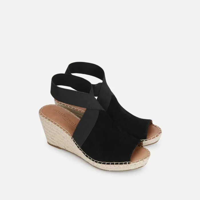 Charli Suede Espadrille Platform Sandal Black Women Kenneth Cole Gentle Souls