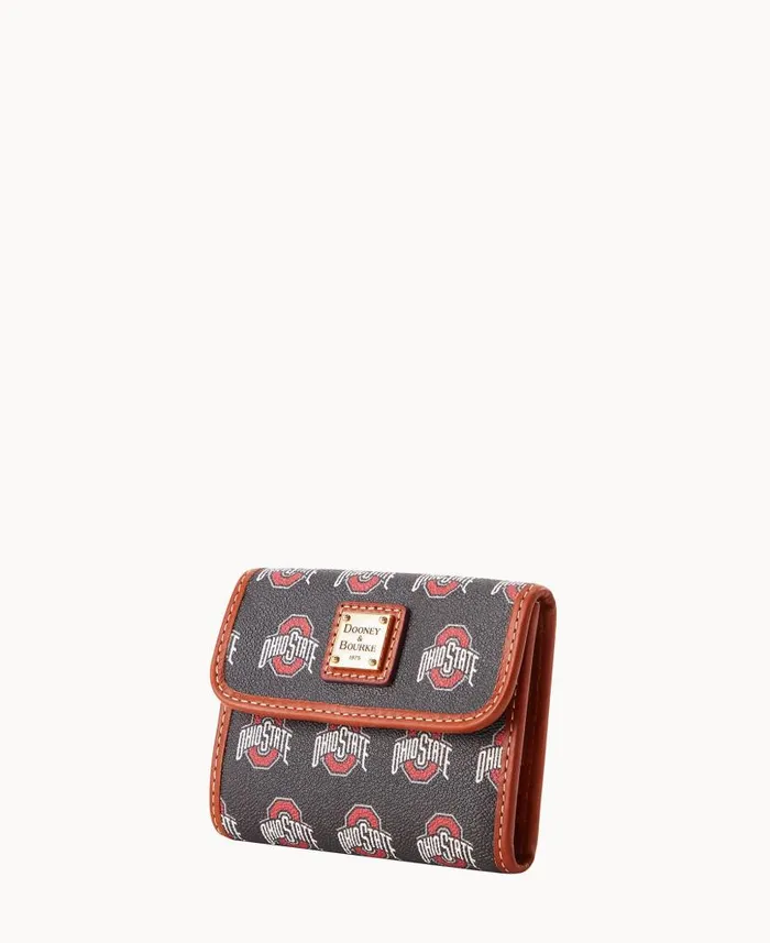 Collegiate Ohio State University Flap Credit Card Wallet Ohio State ManWoman Dooney and Bourke Wallets