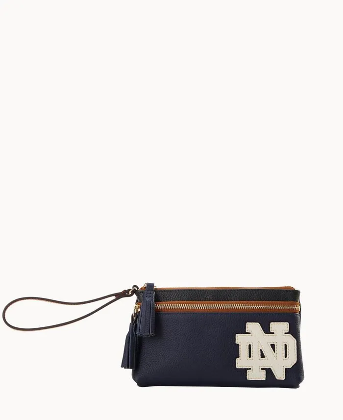 Collegiate University Of Notre Dame Double Zip Wristlet University Of Notre Dame ManWoman Dooney and Bourke Wallets