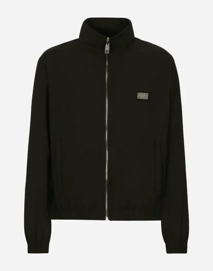 Dolce and Gabbana Coats And Jackets Men Light Nylon Jacket With Branded Tag Black