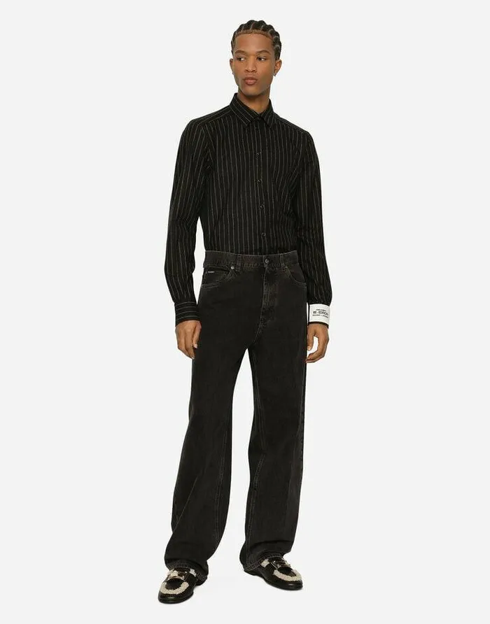 Dolce and Gabbana Denim Men Oversize Washed Denim Jeans Multicolor Dolce and Gabbana Denim Men Oversize Washed Denim Jeans Multicolor