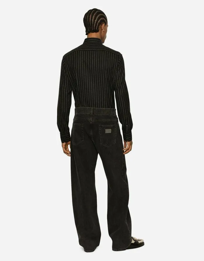 Dolce and Gabbana Denim Men Oversize Washed Denim Jeans Multicolor Dolce and Gabbana Denim Men Oversize Washed Denim Jeans Multicolor