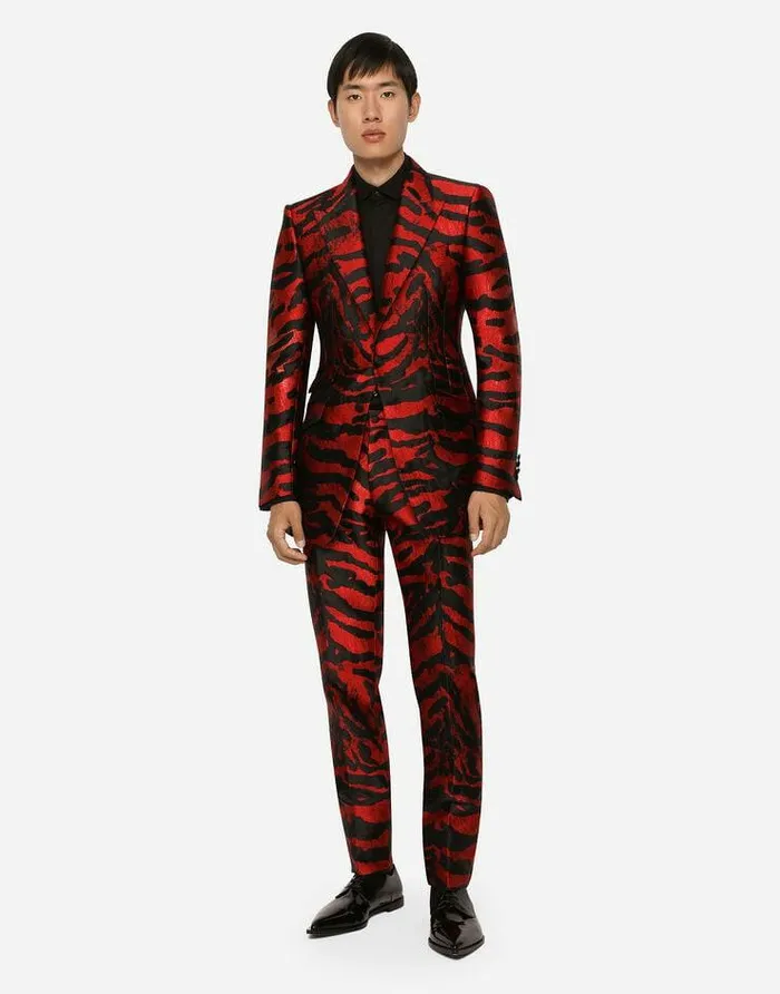 Dolce and Gabbana Suits And Blazers Men Singlebreasted Tigerdesign Lam Jacquard Beatfit Jacket Multicolor Dolce and Gabbana Suits And Blazers Men Singlebreasted Tigerdesign Lam Jacquard Beatfit Jacket Multicolor