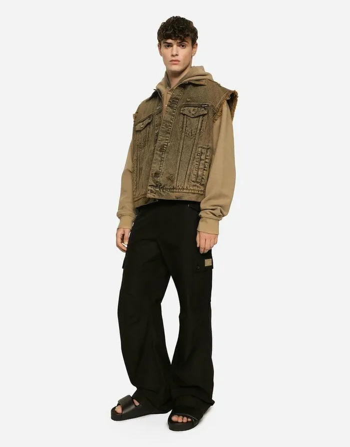 Dolce and Gabbana Sweatshirts Men Coin Print Insideout Jersey Hoodie Beige Dolce and Gabbana Sweatshirts Men Coin Print Insideout Jersey Hoodie Beige