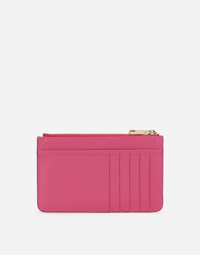 Dolce and Gabbana Wallets And Small Leather Goods Women Medium Calfskin DG Logo Card Holder Lilac