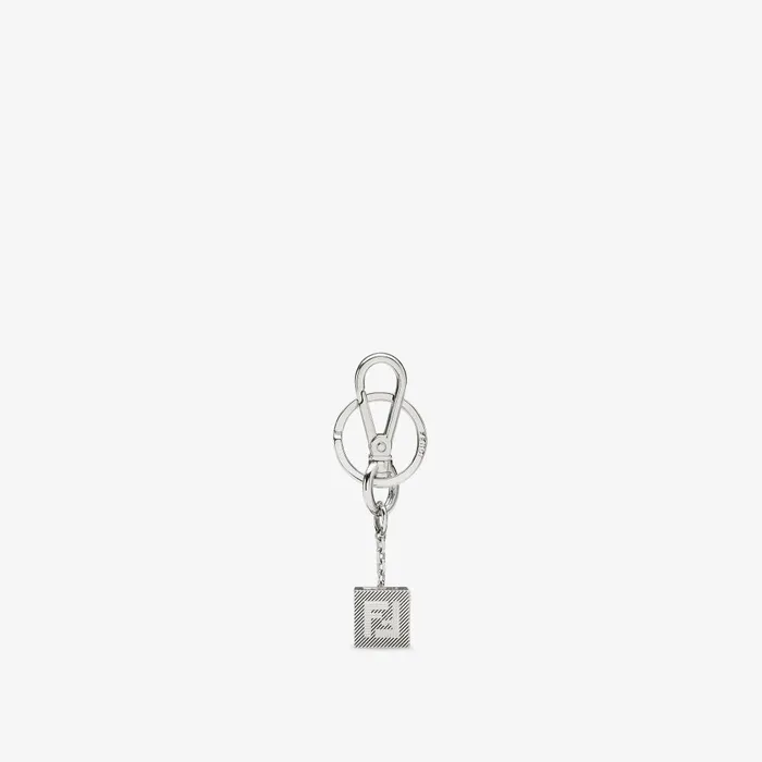 Fendi Key Rings and Bag Accessories Fendi Shadow Key Case Silvercolored Metal Key Ring 8211 Men