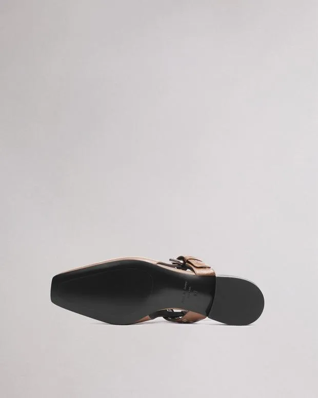 Flats Women Rag and Bone Astra Leather Slingback Taupe Patent