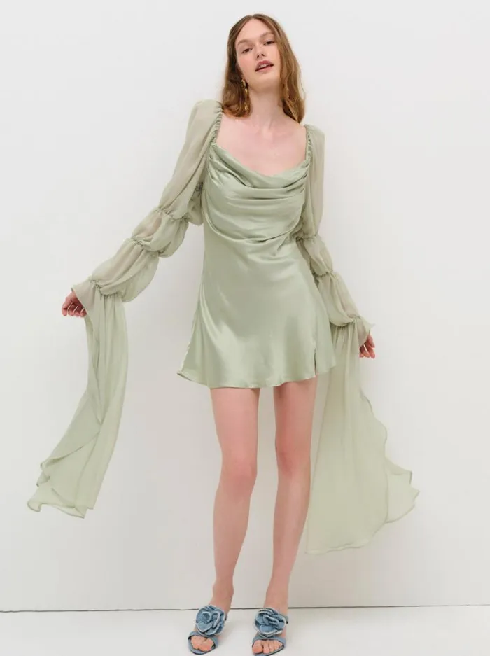 For Love and Lemons Dresses Willow Mini Dress Green 8211 Women For Love and Lemons Dresses Willow Mini Dress Green 8211 Women