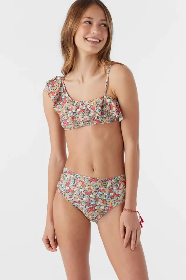 GIRL039S EDEN DITSY ASYMM RUFFLE TOP SWIM SET Multi Clr Kids O039NEILL Girl039S Sale