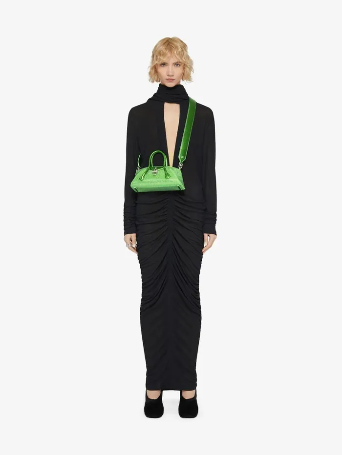 Givenchy Mini Antigona Stretch Bag In Satin With Strass Absynthe Green Women Crossbody Bags Givenchy Mini Antigona Stretch Bag In Satin With Strass Absynthe Green Women Crossbody Bags