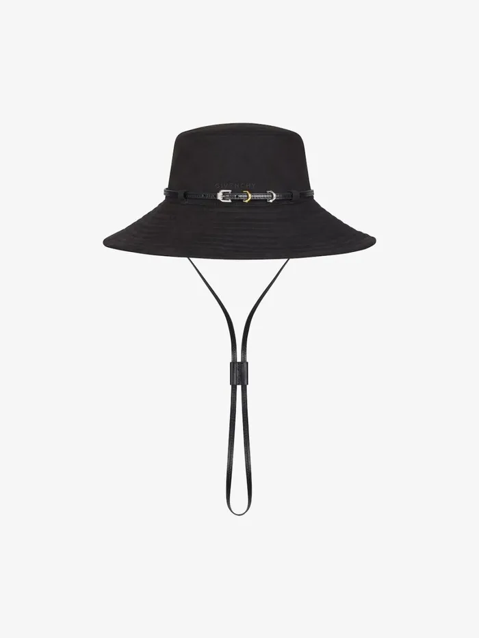 Givenchy Voyou Capeline In Canvas Black Women Beanies and Caps