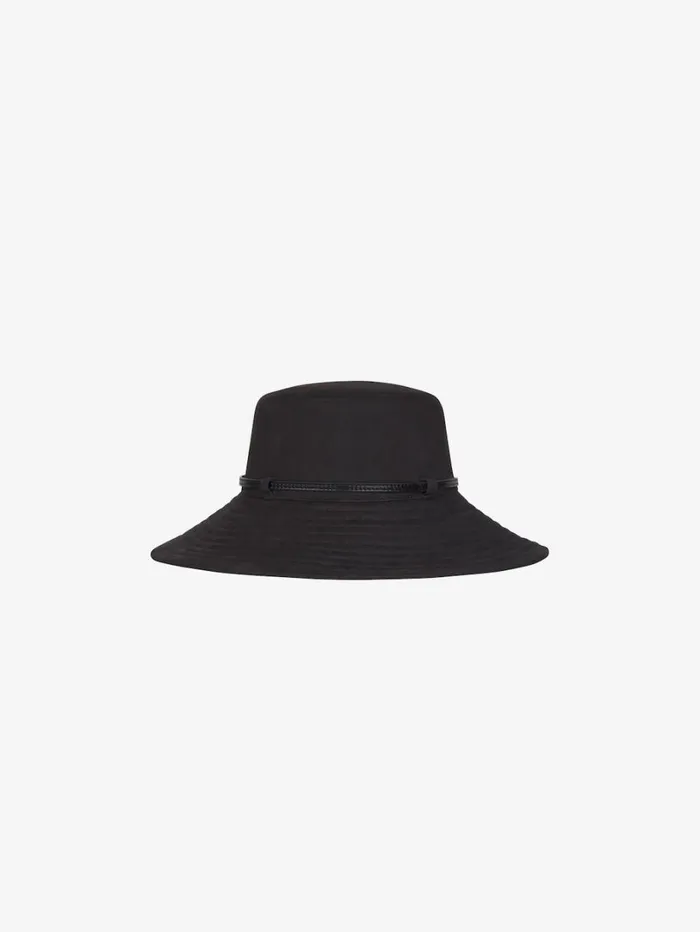 Givenchy Voyou Capeline In Canvas Black Women Beanies and Caps