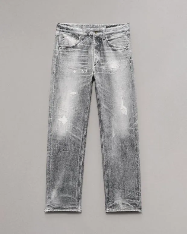 Jeans Men Rag and Bone Rbmiramar Fleece Fit 4 Pant Cotton Fleece Greyscale