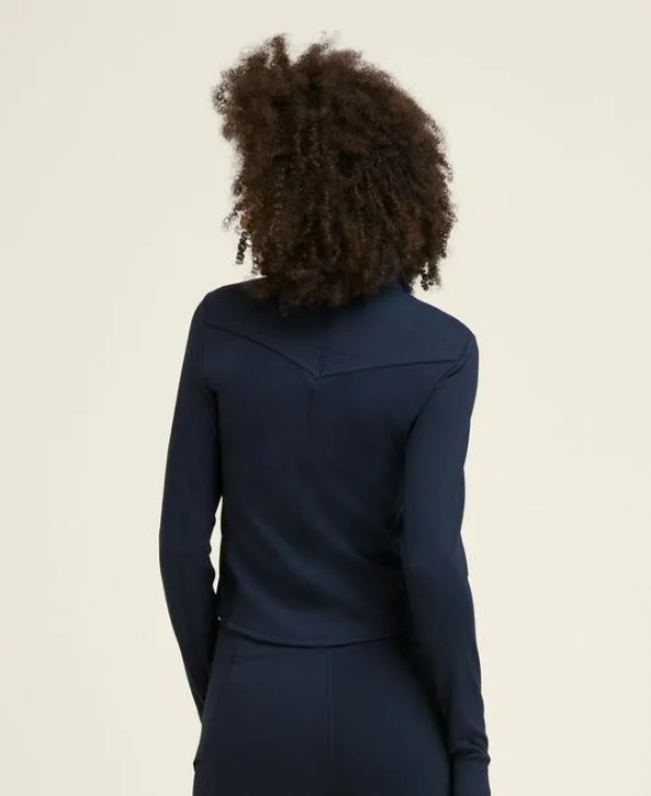 Long Sleeve Tops Women Wilson Doubles HalfZip Classic Navy