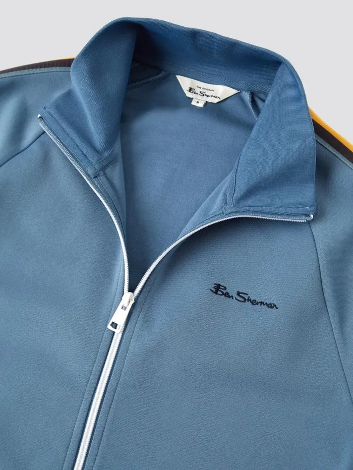 Men Ben Sherman Sweatshirts and Hoodies Signature ZipThrough Track Jacket 8211 Blue