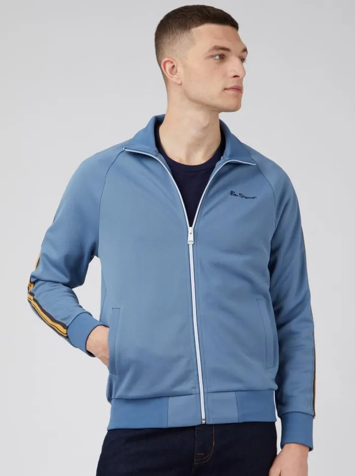 Men Ben Sherman Sweatshirts and Hoodies Signature ZipThrough Track Jacket 8211 Blue