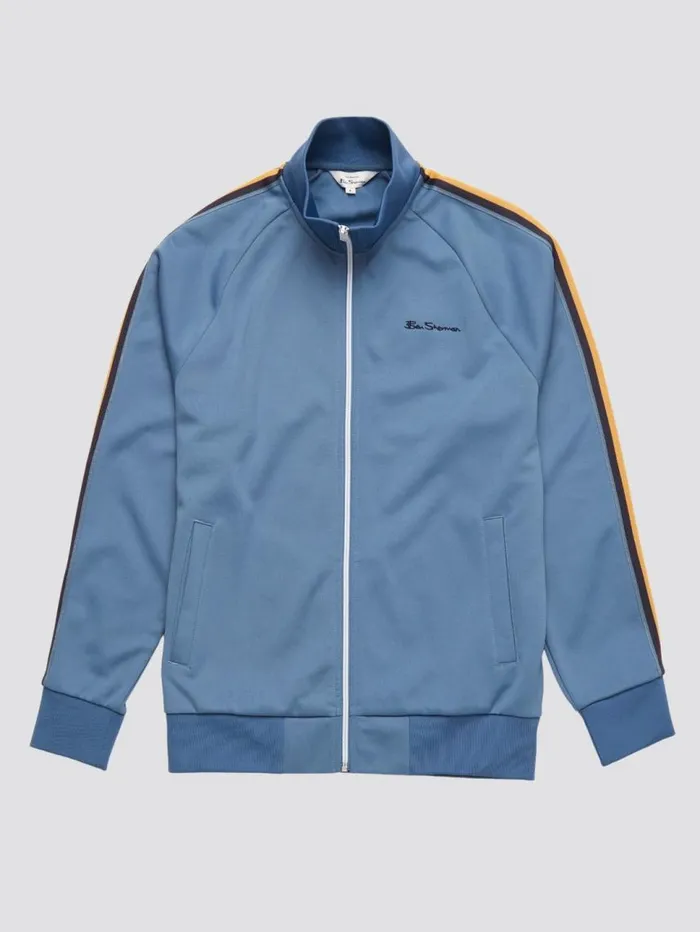 Men Ben Sherman Sweatshirts and Hoodies Signature ZipThrough Track Jacket 8211 Blue