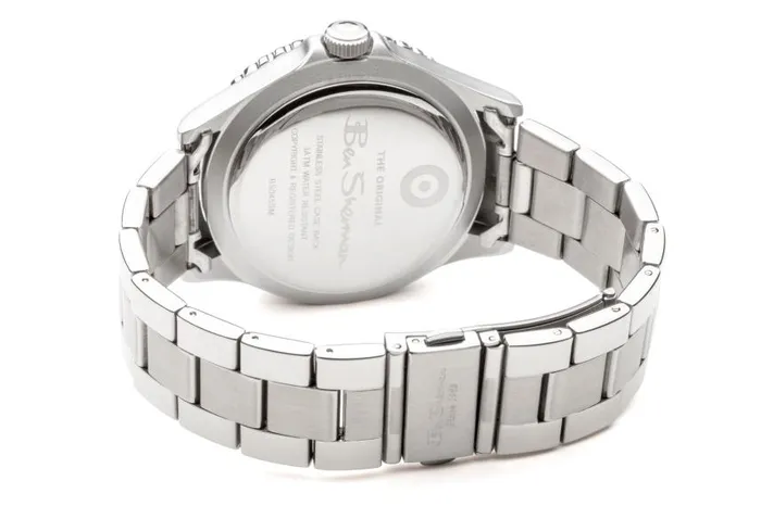 Men Ben Sherman Watches Stainless Steel Strap Watch 44mm 8211 SilverBlackSilver