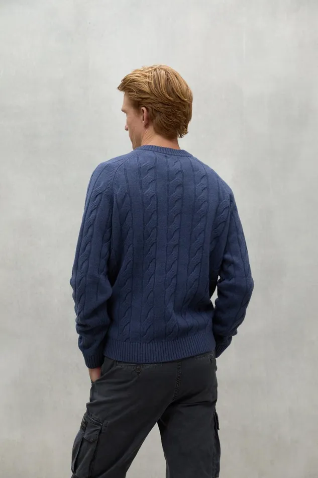 Men Blue Tilo Sweater Ecoalf Knitwear