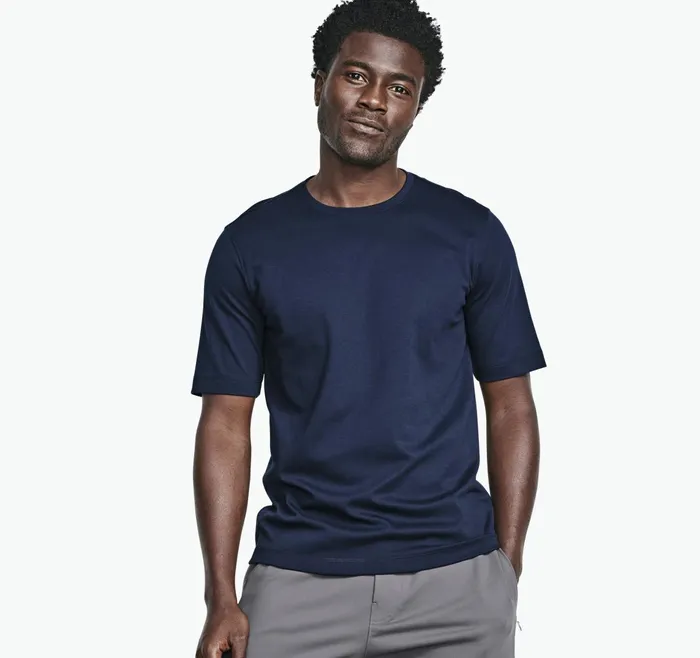 Men Essential Tee Navy JohnstonandMurphy Polos and Tees Men Essential Tee Navy JohnstonandMurphy Polos and Tees