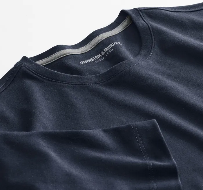 Men Essential Tee Navy JohnstonandMurphy Polos and Tees Men Essential Tee Navy JohnstonandMurphy Polos and Tees