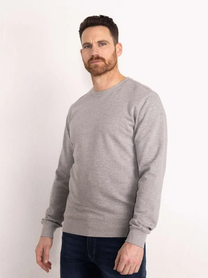 Men Knits and Sweats Petrol Industries Essential Crewneck Sweat Light Grey Melee