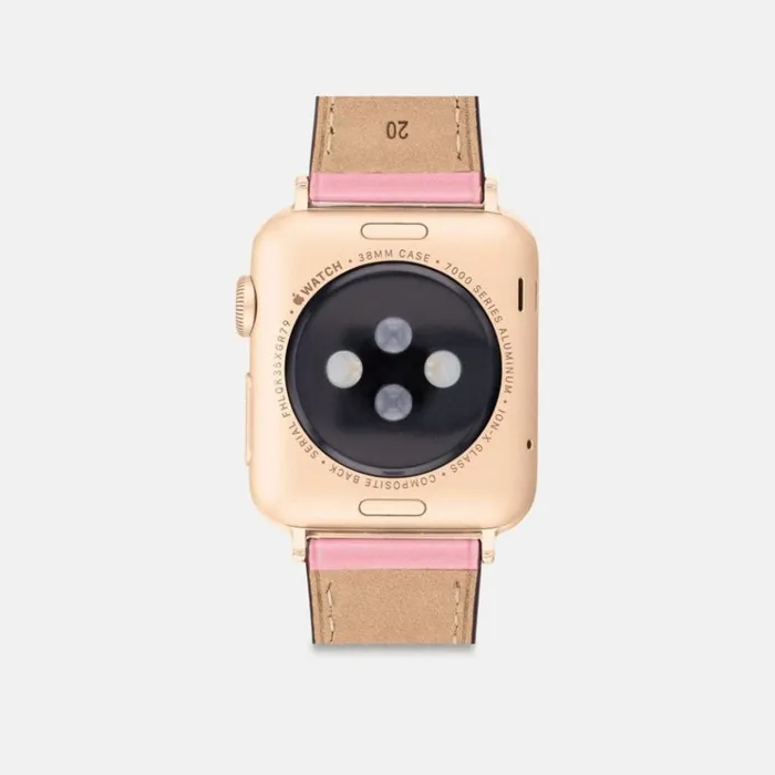 Men Watches Coach Apple Watch Strap 38 Mm 40 Mm And 41 Mm Flower Pink