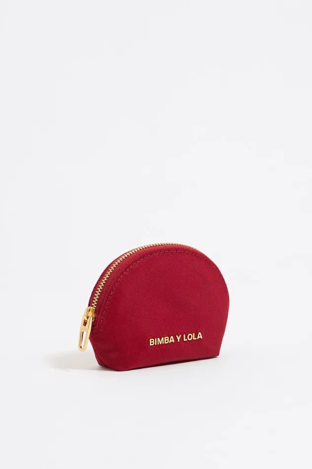 Mini Red Nylon Coin Purse Red Women Bimba Y Lola Wallets And Coin Purses