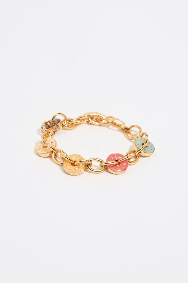 Multicolor Logo Chain Bracelet Pink Women Bimba Y Lola Bracelets