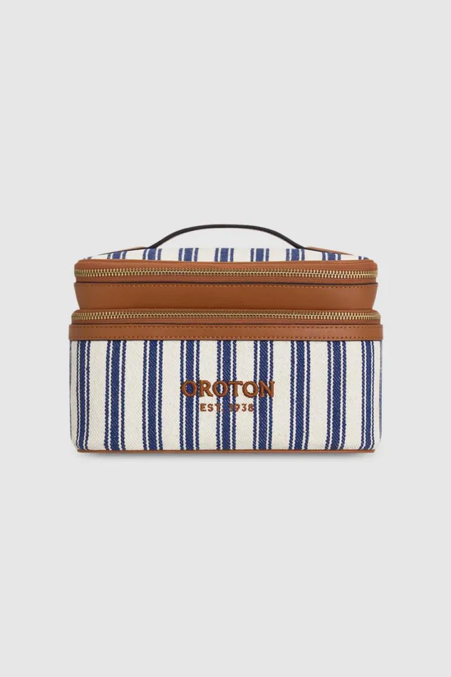 Oroton Wanderer Canvas Beauty Travel Case North Sea Amber Women Beauty Cases Oroton Wanderer Canvas Beauty Travel Case North Sea Amber Women Beauty Cases