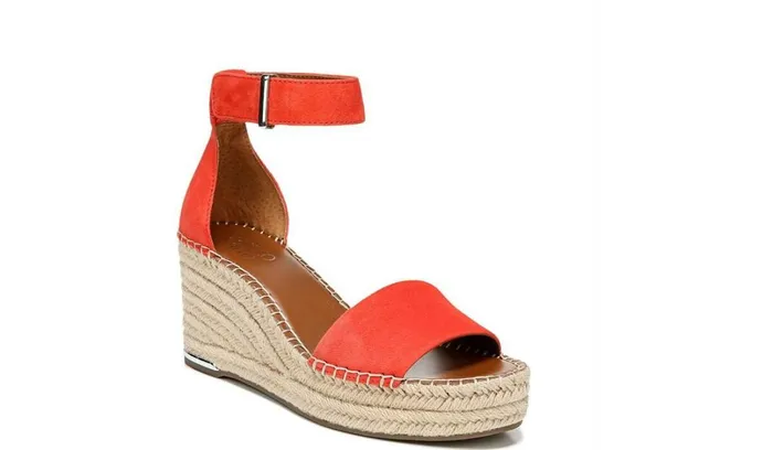 Spadrilles Women Franco Sarto Franco Clemens Espadrille Wedge Sandal Tangel Suede