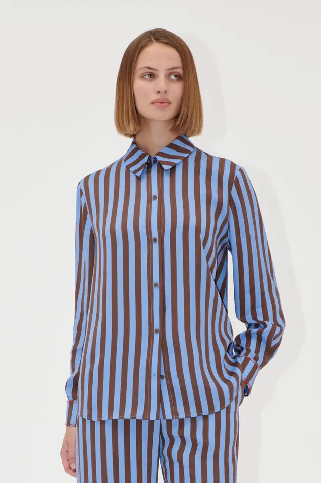 Stine Goya Tops and Shirts Long Sleeve Shirt 8211 Embroidery Stripe 8211 Women