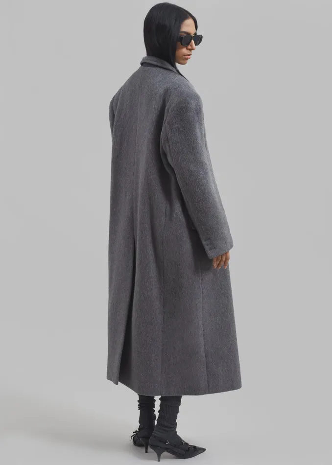 The Frankie Shop Outerwear Jordan Wool Coat 8211 Grey 8211 Women