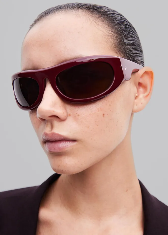 The Frankie Shop Port Tanger Safaa Sunglasses 8211 Burgundy AcetateTobacco Lens 8211 MenWomen The Frankie Shop Port Tanger Safaa Sunglasses 8211 Burgundy AcetateTobacco Lens 8211 MenWomen