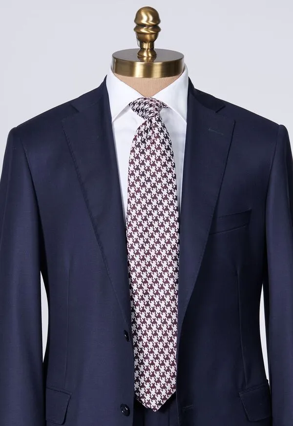 Ties Mens Paulstuart Silk Jacquard Houndstooth Tie Black