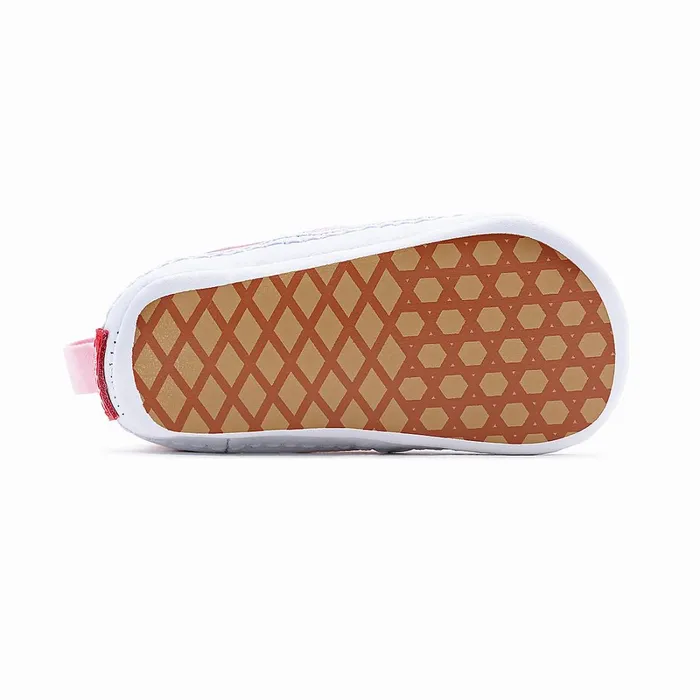 Vans View All Kids Infant Checkerboard SlipOn Hook And Loop Crib Shoes 01 Year Pink