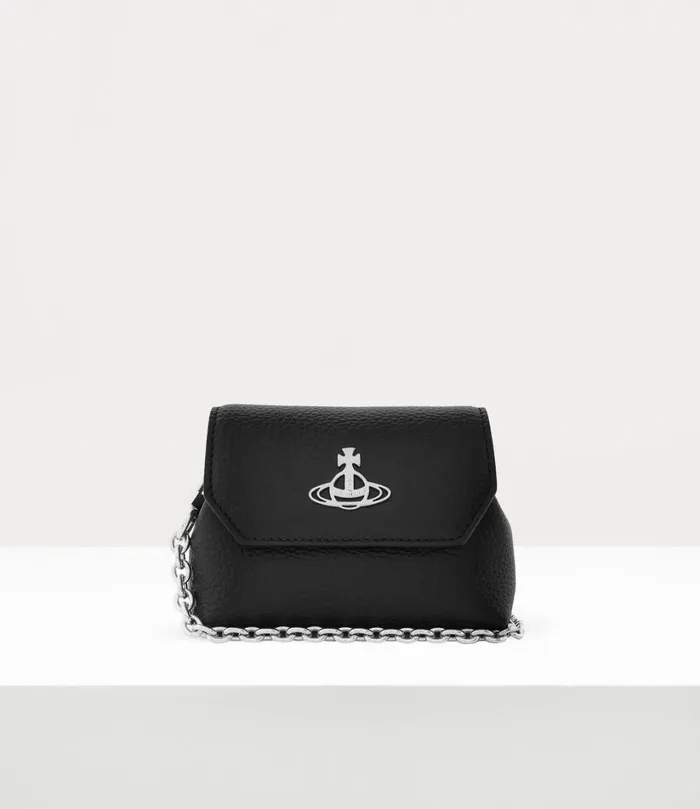 Vivienne Westwood Wallets And Purses Women Nano Pouch Chain Bag Black