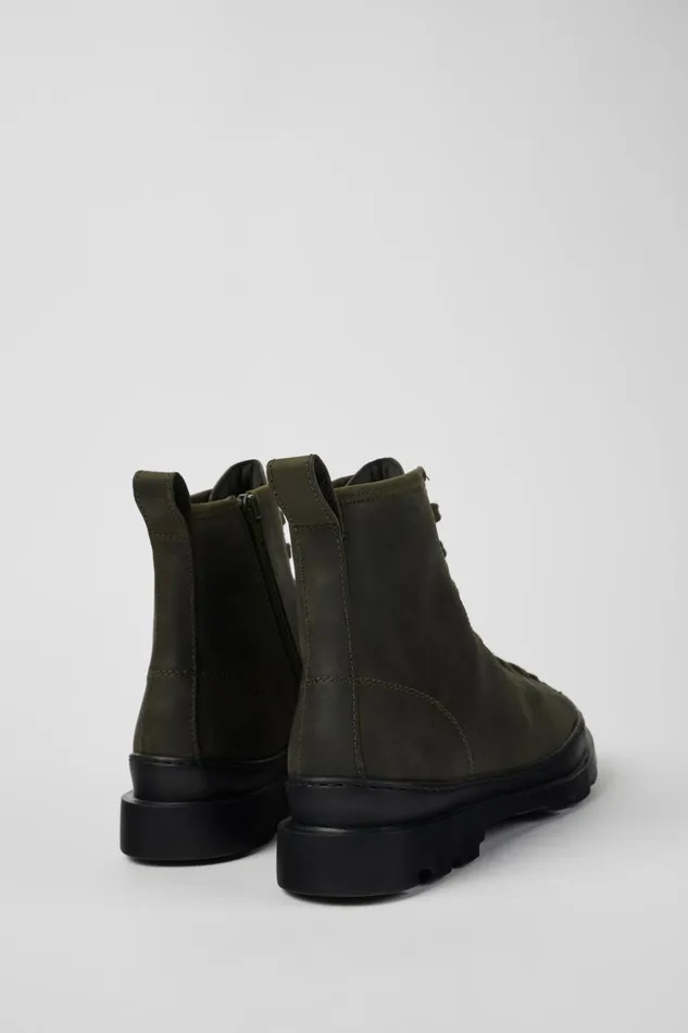 Women Brutus Green Laceup Boots Camper Ankle Boots Women Brutus Green Laceup Boots Camper Ankle Boots