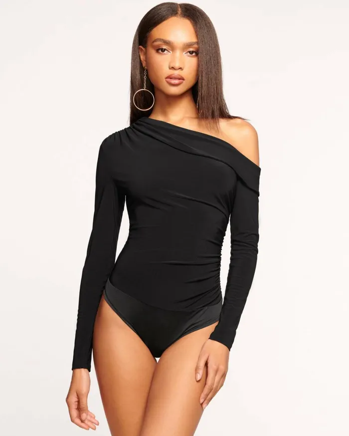 Women Dayana OffTheShoulder Bodysuit Black Ramy Brook Tops Women Dayana OffTheShoulder Bodysuit Black Ramy Brook Tops