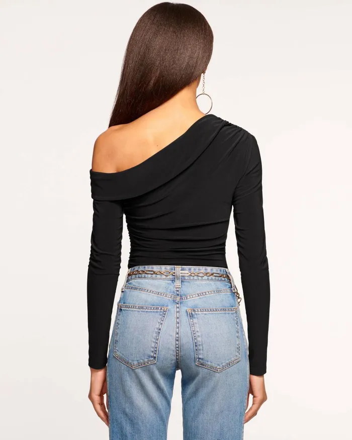 Women Dayana OffTheShoulder Bodysuit Black Ramy Brook Tops Women Dayana OffTheShoulder Bodysuit Black Ramy Brook Tops