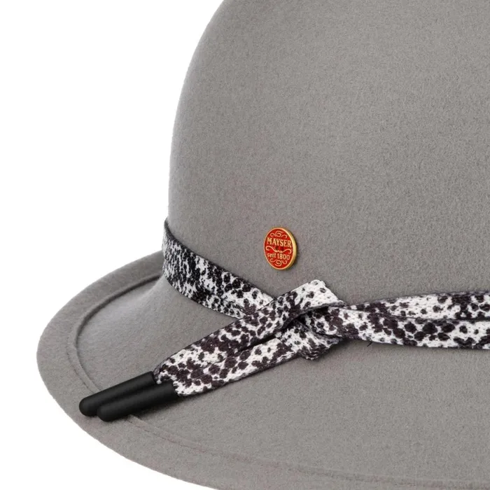 Women Felt Hats Mayser Mia Soft Wool Cloche Hat Light Gray