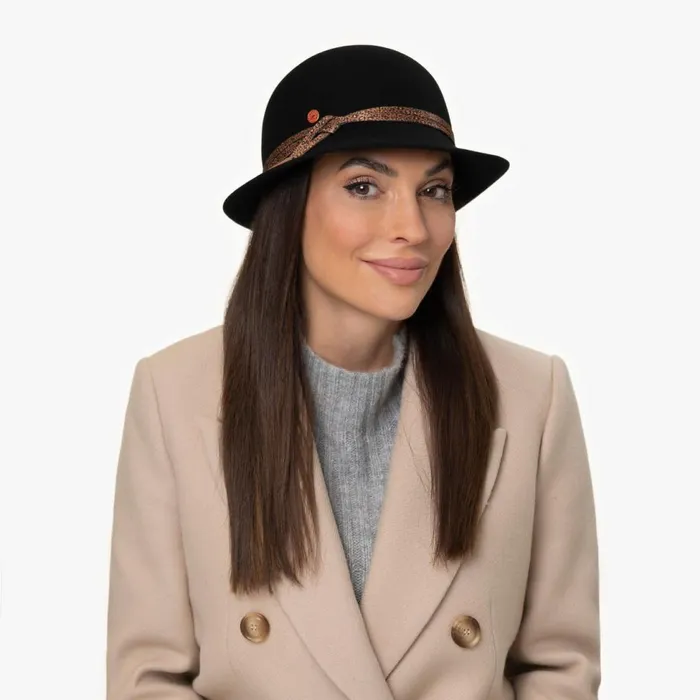 Women Felt Hats Mayser Mia Soft Wool Cloche Hat Light Gray