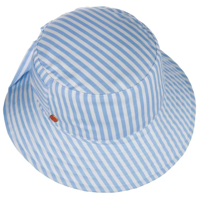 Women Floppy Hats Mayser Malu Stripes Reversible Hat Light Blue