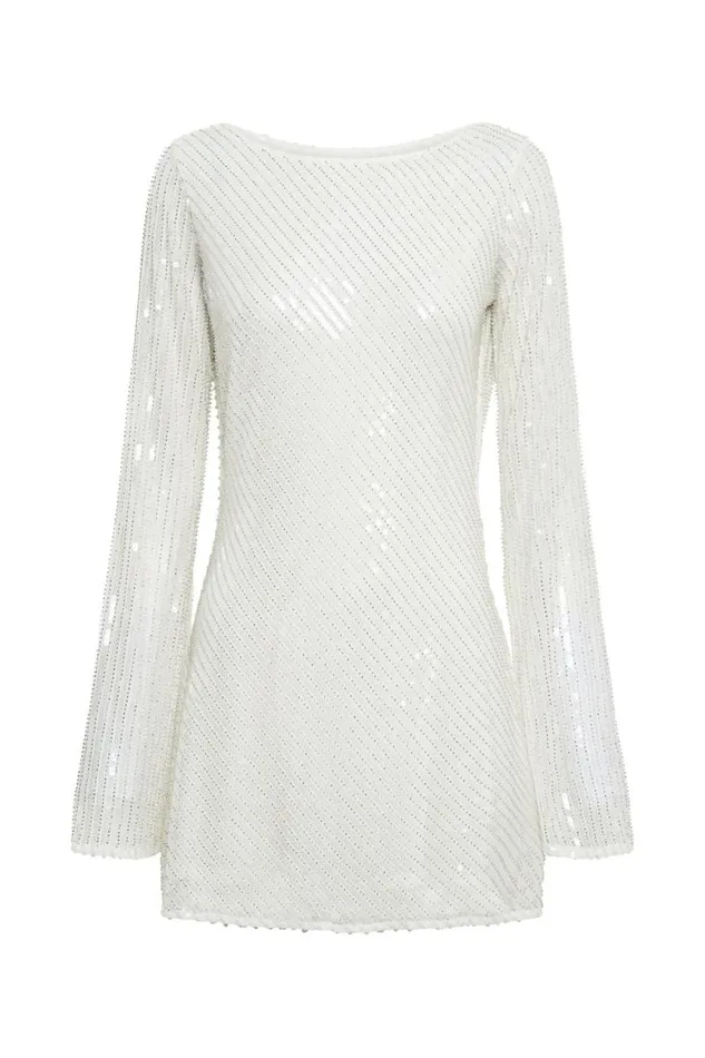 Women Meshki Dresses Nala Sequin Mini Dress 8211 White