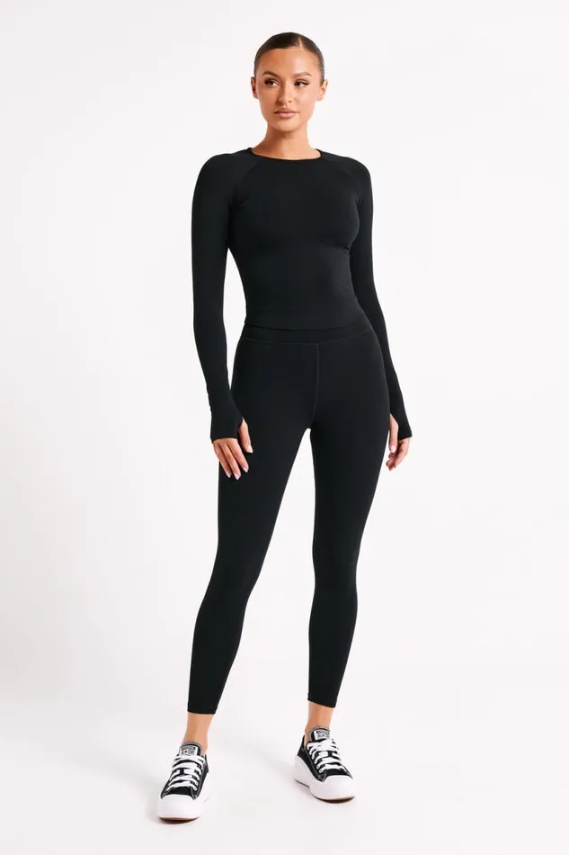 Women Meshki Tops Venus Long Sleeve Top 8211 Black Women Meshki Tops Venus Long Sleeve Top 8211 Black